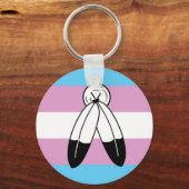 Two-Spirit Trans Pride-vlag Sleutelhanger (Voorkant)