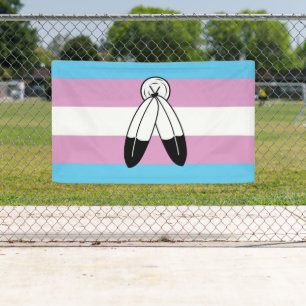 Two-Spirit Trans Pride-vlag Spandoek