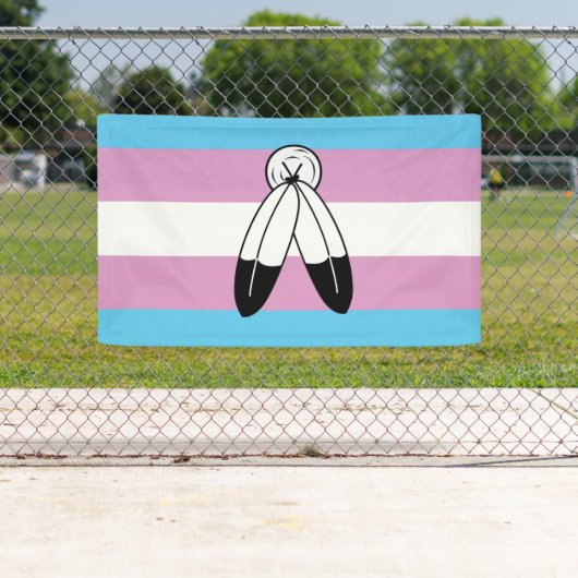 Two-Spirit Trans Pride-vlag Spandoek (Insitu)