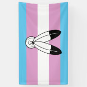 Two-Spirit Trans Pride-vlag Spandoek (Verticaal)