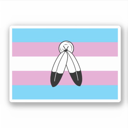 Two-Spirit Trans Pride-vlag Sticker (Voorkant)
