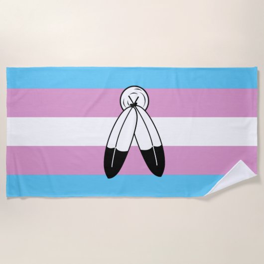 Two-Spirit Trans Pride-vlag Strandlaken (Voorkant)