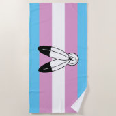 Two-Spirit Trans Pride-vlag Strandlaken (Voorkant)