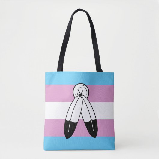Two-Spirit Trans Pride-vlag Tote Bag (Voorkant)