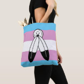 Two-Spirit Trans Pride-vlag Tote Bag (Dichtbij)