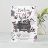 TWO Spooky 2nd Birthday Halloween Kaart (Staand voorkant)