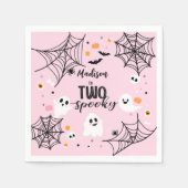 Two Spooky Cute Ghost Pink Halloween Servet (Voorkant)