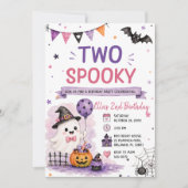 Two Spooky Halloween Birthday Party Kaart (Voorkant)