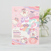 Two Spooky Halloween Groovy Daisy 2nd Birthday  Kaart (Staand voorkant)