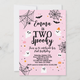 Two Spooky Pink Halloween Kaart