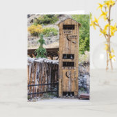Two-Story Outhouse - Privy - Bathroom - Humor Kaart (Gele Bloem)