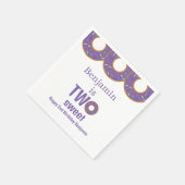 Two Sweet 2nd Birthday Purple Donut Party Servet (Hoek)