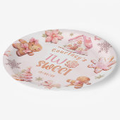 Two Sweet Christmas pink 2nd birthday cookies Papieren Bordje (Gekanteld)
