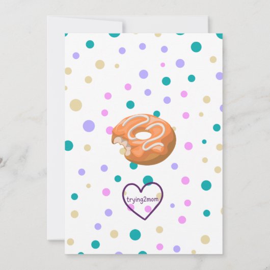 TWO Sweet, donuts and dots 2nd Birthday Kaart (Achterkant)