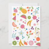 Two Sweet Fruit 2nd Birthday Invitation Kaart (Achterkant)