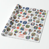 Two Sweet Ice Cream Baby's 2e jaar Verjaardag Foto Cadeaupapier (Uitgerold)