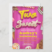 Two Sweet - Meisje 2e verjaardag Kaart (Voorkant)