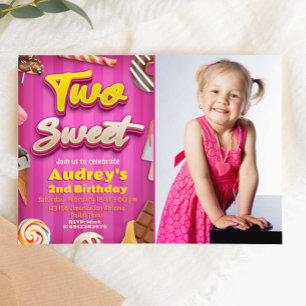 Two Sweet - Meisje Verjaardag met Afbeelding Uitno Kaart