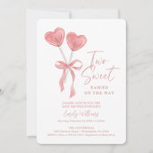 Two Sweet Twins Baby shower Uitnodiging (Voorkant)