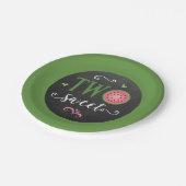 Two Sweet Watermelon 2nd Birthday Paper Plate Papieren Bordje (Gekanteld)