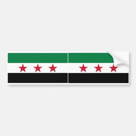 TWO Syrische vlag Bumpersticker (Voorkant)
