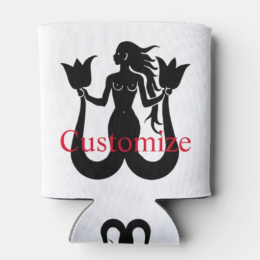 Two Tail Mermaid Silhouette Thunder_Cove Blikjeskoeler (Achterkant)