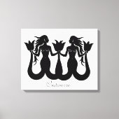 Two-Tail Mermaid Silhouette Thunder_Cove Canvas Afdruk (Voorkant)