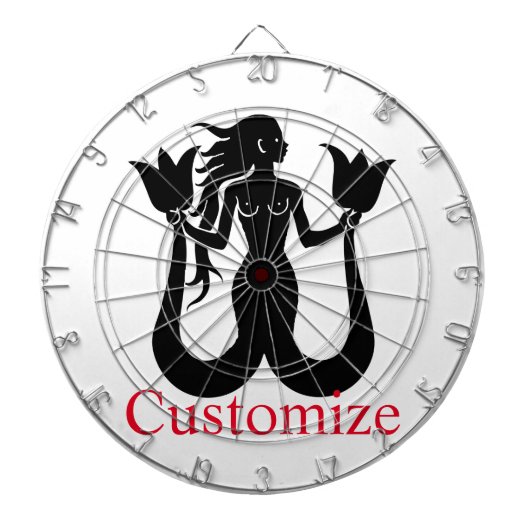 Two-Tail Mermaid Silhouette Thunder_Cove Dartbord (Voorkant)