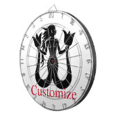 Two-Tail Mermaid Silhouette Thunder_Cove Dartbord (Voorkant Rechts)