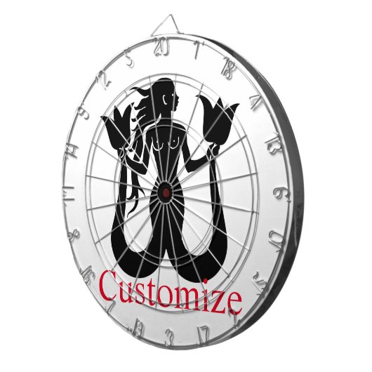 Two-Tail Mermaid Silhouette Thunder_Cove Dartbord (Voorkant Rechts)