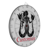 Two-Tail Mermaid Silhouette Thunder_Cove Dartbord (Voorkant Links)