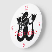 Two-Tail Mermaid Silhouette Thunder_Cove Grote Klok (Hoek)