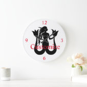 Two-Tail Mermaid Silhouette Thunder_Cove Grote Klok (Huis)