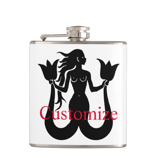 Two-Tail Mermaid Silhouette Thunder_Cove Heupfles (Voorkant)