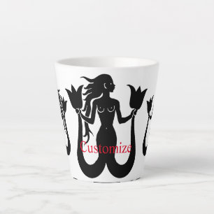 Two-Tail Mermaid Silhouette Thunder_Cove Latte Mok