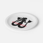Two-Tail Mermaid Silhouette Thunder_Cove Papieren Bordje (Gekanteld)