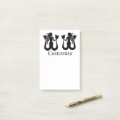 Two-Tail Mermaid Silhouette Thunder_Cove Post-it® Notes (Op bureau)
