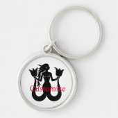 Two-Tail Mermaid Silhouette Thunder_Cove Sleutelhanger (Voorkant)