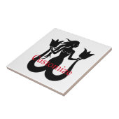 Two-Tail Mermaid Silhouette Thunder_Cove Tegeltje (Zijkant)