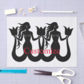 Two Tail Mermaid Silhouette Thunder_Cove Tissuepapier (Craft)