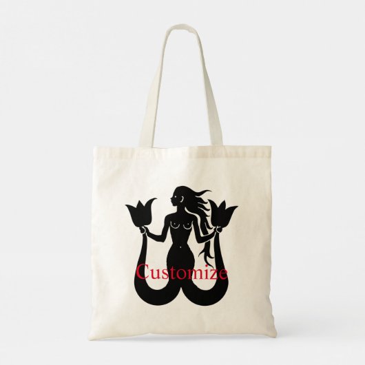 Two Tail Mermaid Silhouette Thunder_Cove Tote Bag (Achterkant)