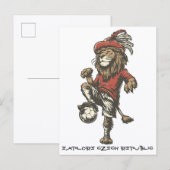 Two‑Tailed Lion Striker Briefkaart (Voorkant / Achterkant)