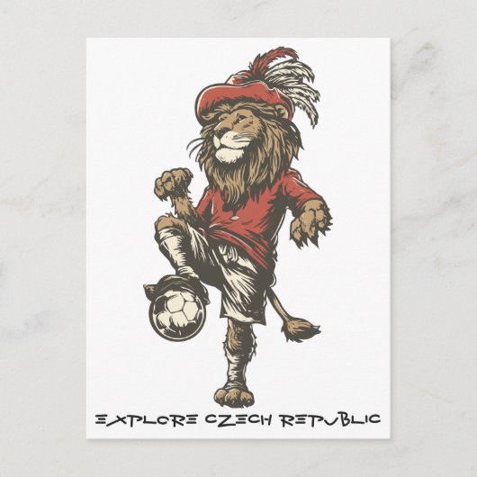 Two‑Tailed Lion Striker Feestdagenkaart (Voorkant)