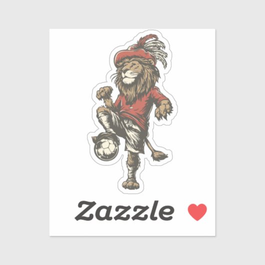 Two‑Tailed Lion Striker Sticker (Vel)