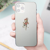 Two‑Tailed Lion Striker Sticker (Telefoon)