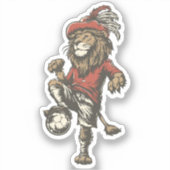 Two‑Tailed Lion Striker Sticker (Voorkant)