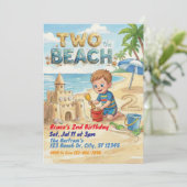Two the Beach 2nd Birthday Kaart (Staand voorkant)