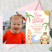 Two The Beach Surf Afbeelding 2e verjaardagsfeestj Kaart