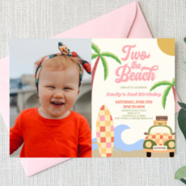 Two The Beach Surf Afbeelding 2e verjaardagsfeestj Kaart
