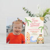 Two The Beach Surf Afbeelding 2e verjaardagsfeestj Kaart (Staand voorkant)